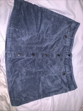 Love Tree Blue Corduroy Mini Skirt